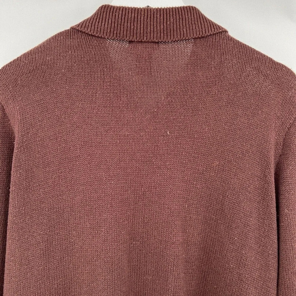 Vintage Designers Originals Zip Brown Leaf Embroidered Sweater Women's Medium - Picture 6 of 9